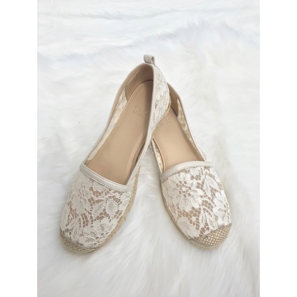 Stuart Weitzman Meshuga Lace Espadrilles